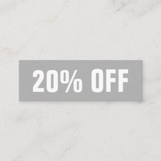 Einfache moderne, grau-minimalistische Diskothek Mini Visitenkarte