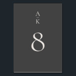 Einfache moderne graue Mongram-Mix-Hochzeit Tischnummer<br><div class="desc">Die moderne Tischnummer der schlichten Gray Monogram Mix Match Wedding zeichnet sich durch moderne,  weiche,  moderne Paarungen in Erdtönen aus.</div>