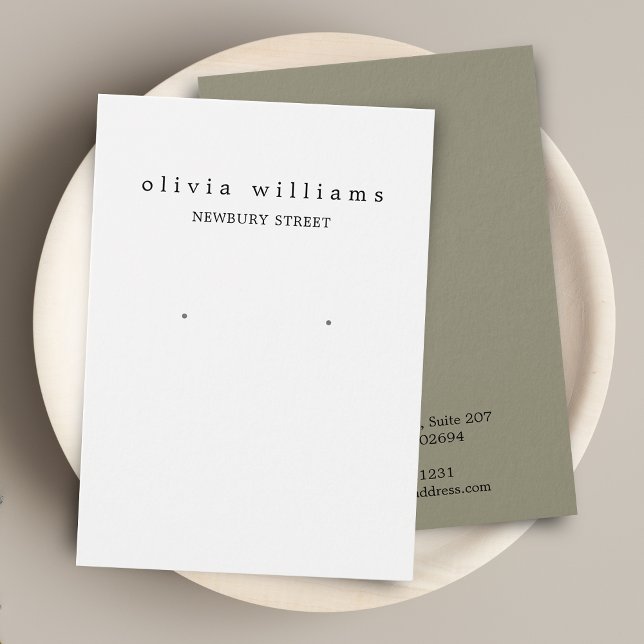 Einfache, moderne, grüne Ohrensichtkarte (Von Creator hochgeladen)