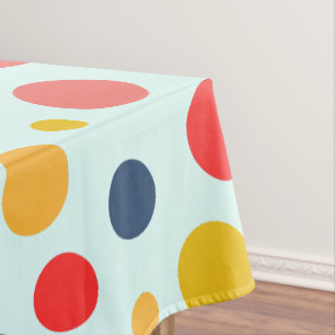 Einfache, moderne, grüne Polka-Punkt-Geburtstagspa Tischdecke