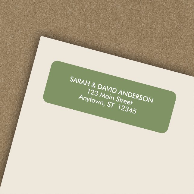 Einfache, moderne, grüne Rücksendeadresse (Von Creator hochgeladen)