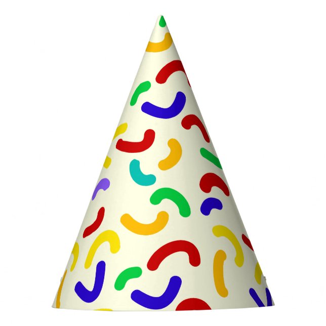 Einfache, moderne, grüne Sprinkle Geburtstagsparty Partyhütchen (Vorderseite)