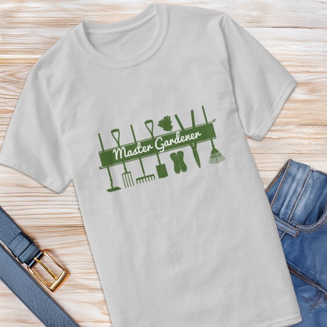 Einfache moderne Grüne Thumb Meistergärtner T-Shirt (Von Creator hochgeladen)