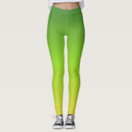 Einfache moderne, grüngelbe Farbe Leggings