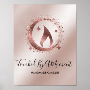 Einfache, moderne, handgefertigte Honig-Kerze-Visi Poster