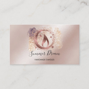 Einfache, moderne, handgefertigte Honig-Kerze-Visi Visitenkarte