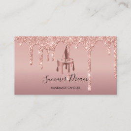 Einfache, moderne, handgefertigte Honig-Kerze-Visi Visitenkarte