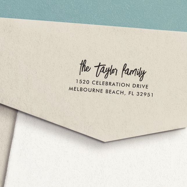 Einfache, moderne, handgezeichnete Script-Rücksend Permastempel (Von Creator hochgeladen)