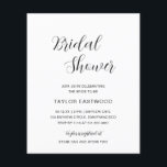 Einfache moderne Haushaltsdusche Einladung<br><div class="desc">Moderne Schwarz-Weiß-Einladungen für Brautduschen mit einem einfachen und minimalistischen Layout mit dem Header in einem eleganten Kalligraphieskript. Ein modernes Design,  das mit jedem Stil des Brautparty harmoniert.</div>