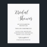 Einfache moderne Haushaltsdusche Einladung<br><div class="desc">Moderne Schwarz-Weiß-Einladungen für Brautduschen mit einem einfachen und minimalistischen Layout mit dem Header in einem eleganten Kalligraphieskript. Ein modernes Design,  das mit jedem Stil des Brautparty harmoniert.</div>