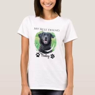 Einfache moderne Haustiere Name des Fotos T-Shirt
