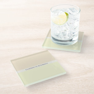 Einfache, moderne, helle Pfirsich und Gelb Glasuntersetzer