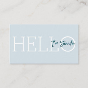 Einfache moderne Hello Visitenkarte