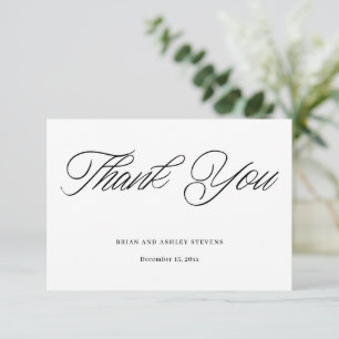 Einfache moderne Hochzeit Dankeschön-Karte Dankeskarte