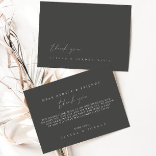 Einfache moderne Hochzeit Dankeschön-Karte Dankeskarte