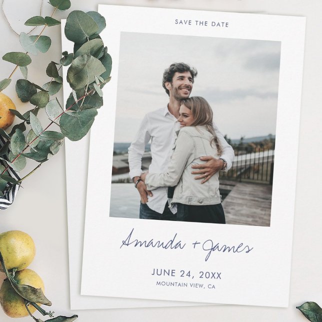 Einfache moderne Hochzeit im Foto retten das Datum Save The Date (Von Creator hochgeladen)