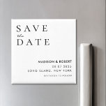 Einfache moderne Hochzeit rettet das Datum Magnet<br><div class="desc">Einfache moderne Hochzeit retten das Date Magnet</div>