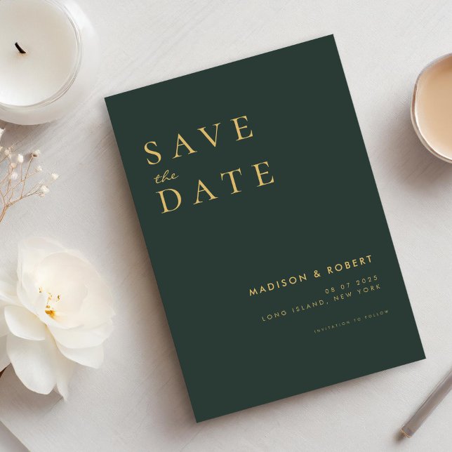 Einfache moderne Hochzeit rettet das Datum Save The Date (Von Creator hochgeladen)
