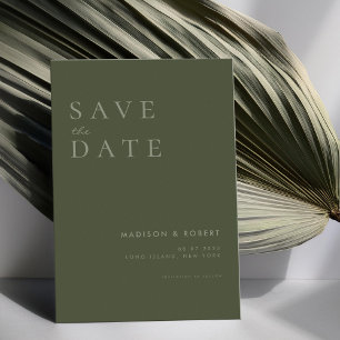 Einfache moderne Hochzeit rettet das Datum Save The Date