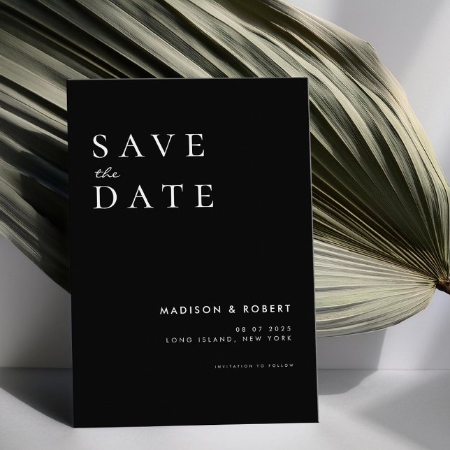 Einfache moderne Hochzeit rettet das Datum Save The Date (Von Creator hochgeladen)