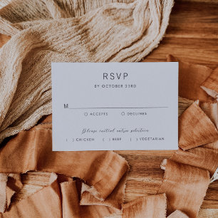 Einfache moderne Hochzeit RSVP Karte