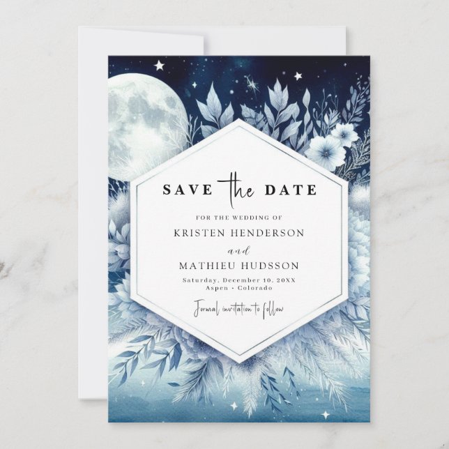 Einfache moderne Hochzeit Save The Date (Vorderseite)