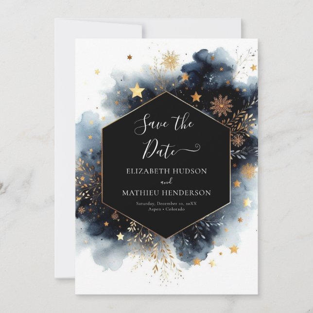 Einfache moderne Hochzeit Save The Date (Vorderseite)