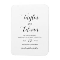 Einfache moderne Hochzeit spart das Datum