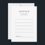 Einfache moderne Hochzeitsberatungskarte Hinweiskarte<br><div class="desc">Dieses einfache, moderne Hochzeitsratgeber-Kartendesign ist eine zeitlose Verschmelzung von klassischem Charme und zeitgenössischer Einfachheit. Das minimalistische Design zeichnet sich durch klare Linien, neutrale Farbtöne und eine raffinierte Schwarz-Weiß-Farbgestaltung aus. Jedes Detail ist schlicht und elegant. Ob Sie eine traditionelle Zeremonie oder eine schicke, moderne Hochzeit planen, unsere Kollektion bietet vielseitige Stücke,...</div>