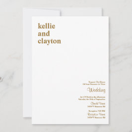 Einfache, moderne Hochzeitsfeier Einladung