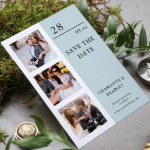 Einfache moderne Hochzeitsfoto-Ankündigung Save The Date