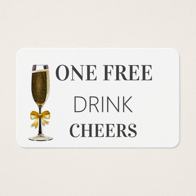 Einfache moderne Hochzeitsreise - Gratis-Ticketgut (Vorderseite)