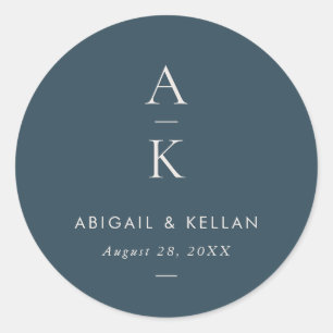 Einfache moderne Hochzeitssache Runder Aufkleber