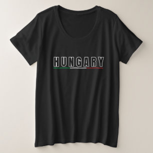 Einfache moderne hungrige Flagge Souvenir Große Größe T-Shirt