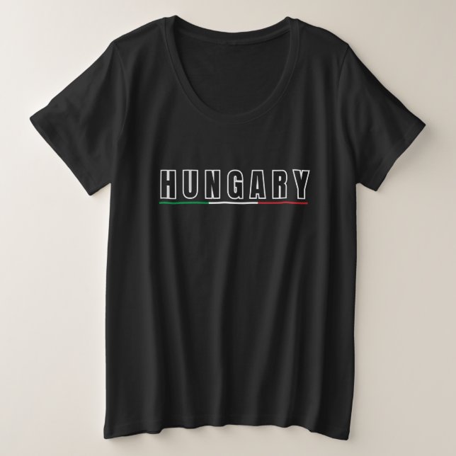 Einfache moderne hungrige Flagge Souvenir Große Größe T-Shirt (Design vorne)