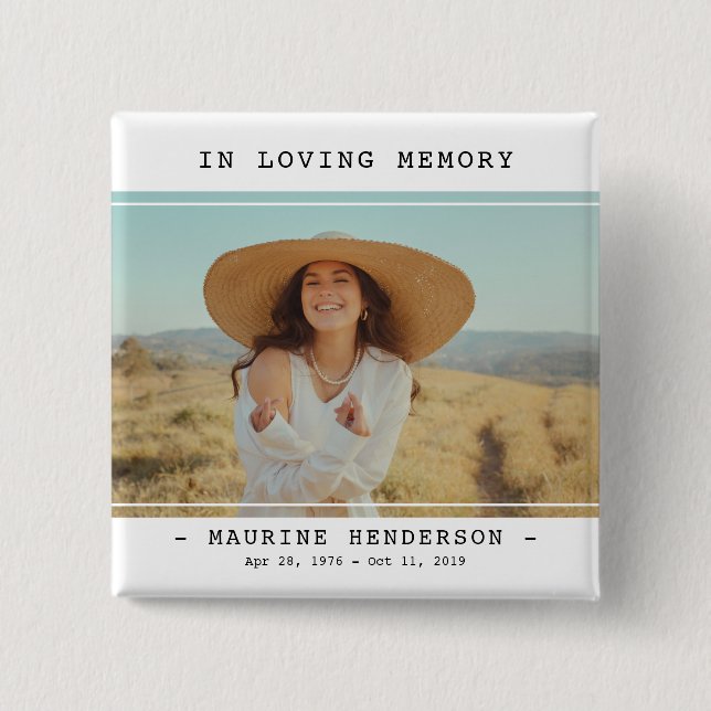 Einfache Moderne im Gedächtnis des Fotos Button (Vorderseite)