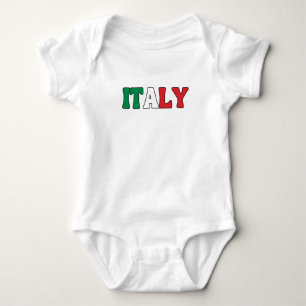 Einfache moderne italienische Nationalflagge Bekle Baby Strampler