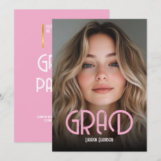 Einfache moderne Kalligrafie-Foto-Abschluss-Einlad Einladung