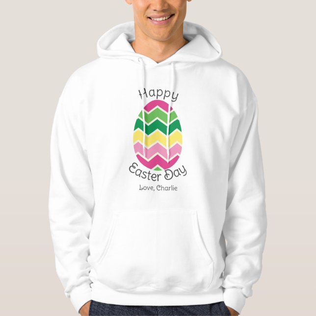 einfache moderne Kalligrafie Frohe Ostern für Freu Hoodie (Vorderseite)