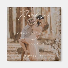 Einfache moderne Kalligraphie-Foto-Gastgeschenke H Magnet