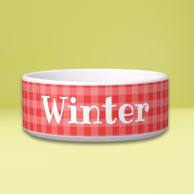 Einfache, moderne Karierte Hundepete Napf (Von Creator hochgeladen)