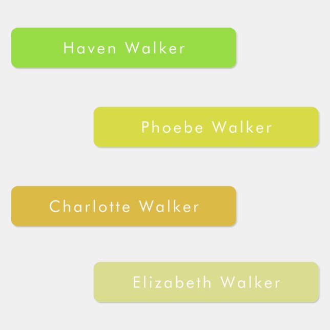 Einfache moderne Kinder nennen sich "Custom Waterp Etiketten (Gruppe)