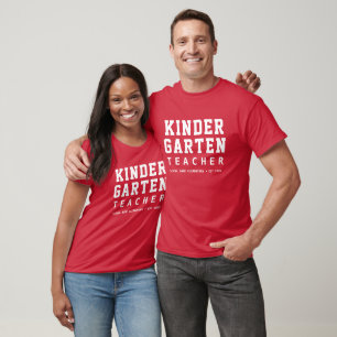 Einfache moderne Kindergartenlehrerin Name der S T-Shirt