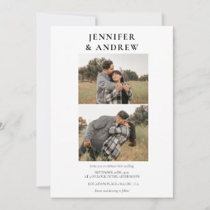 Einfache moderne Klasse Einladung zur Hochzeit v