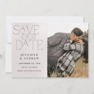 Einfache moderne Klasse FOTO SAVE THE DATE Einladung
