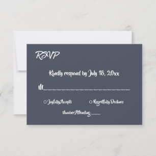 Einfache moderne klassische formale Elegante schic RSVP Karte
