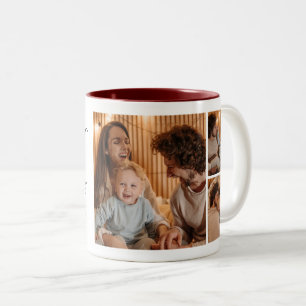 Einfache moderne Kollektion des 1. Vatertag Fotos Zweifarbige Tasse