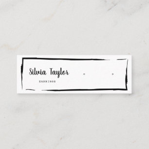 Einfache moderne Kraftpapiere Earring Display Mini Mini Visitenkarte