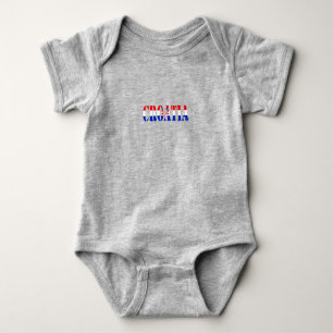 Einfache moderne kroatische Flagge Bekleidung Souv Baby Strampler