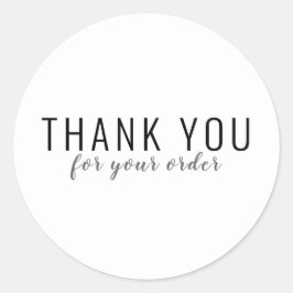 Einfache, moderne Kunden Vielen Dank Runder Aufkleber